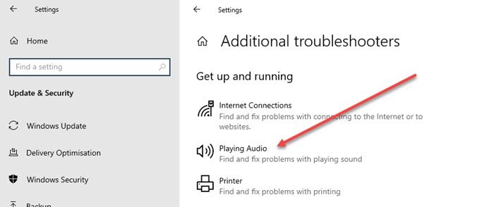 Windows 10 Audio troubleshooting