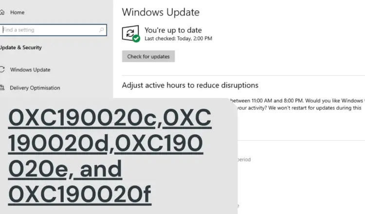 Fix Windows Upgrade Error Code 0XC190020c,0XC190020d,0XC190020e, and 0XC190020f