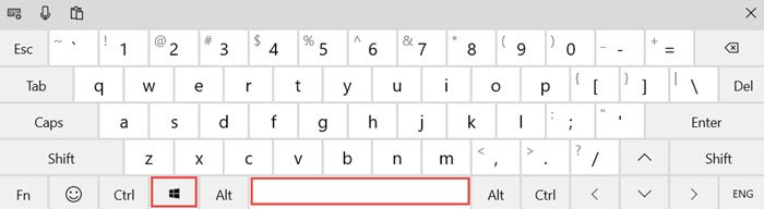 Windows key + Space bar combination not working
