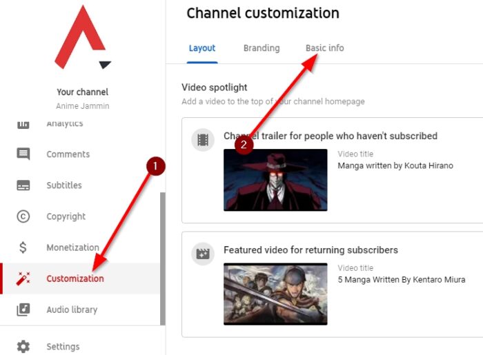 How to change YouTube Channel URL