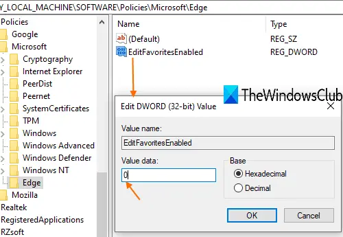 add 0 in value data of EditFavoritesEnabled