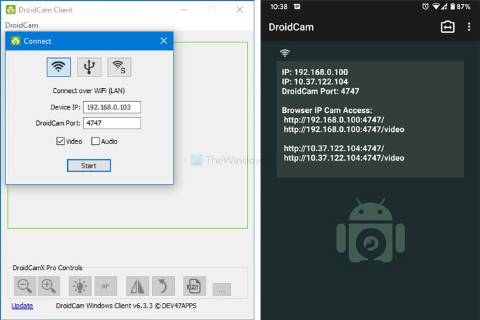 Droidcam client. DROIDCAM Windows. DROIDCAM client для компьютера. Android IP webcam. IP cam access 4747 , с телефона.