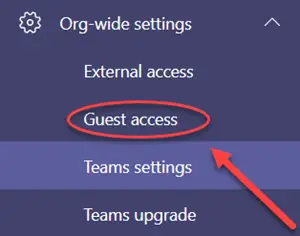 Quyền truy cập khách của Microsoft Teams