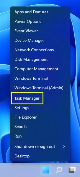 open task manager windows 11