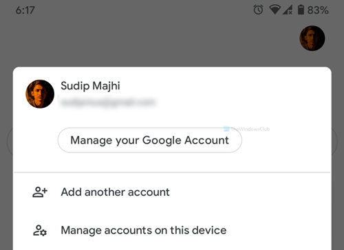 How to sign out of one Google account when using multiple accounts