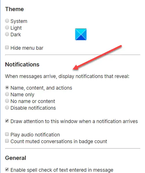 How to restrict Notifications in Signal app