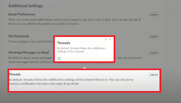 slack enable threads