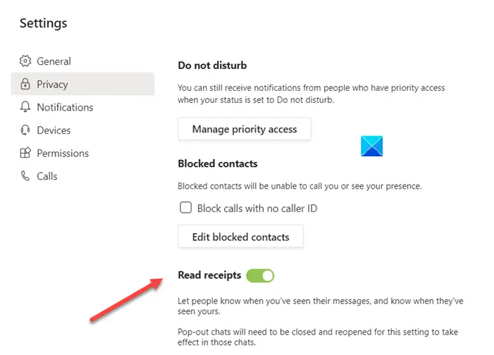 Turn Off Read Receipts in Microsoft Teams