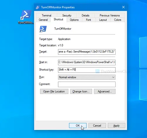 How to turn off monitor using a shortcut on Windows 10