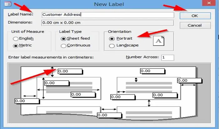 How to create Labels in Access