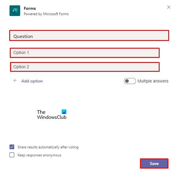 Create polls on Microsoft Teams using Polly.