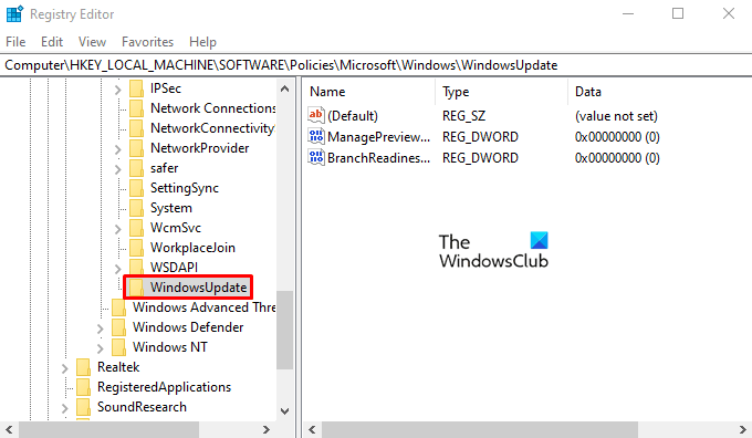 Disable Windows Insider Program Settings