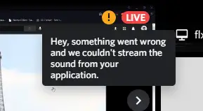 Discord streaming not working