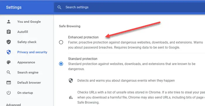 Google Gmail continuously nagging to enable Enhanced Safe Browsing