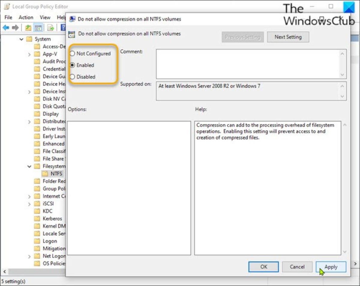 How To Enable Or Disable Ntfs File Compression In Windows 10