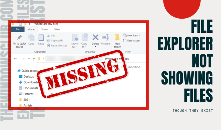 File Explorer not showing files