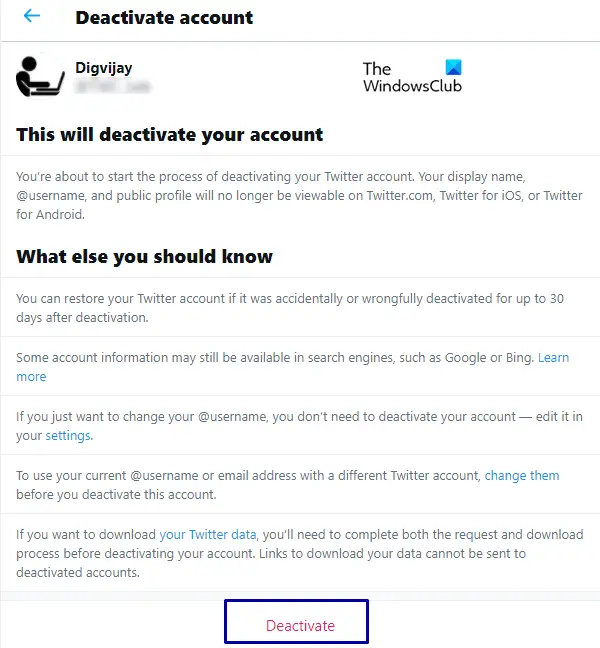 How to Delete your Twitter account permanently