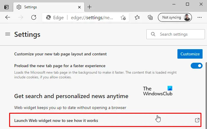 How to Enable or Disable Web Widget of Microsoft Edge in Windows 10