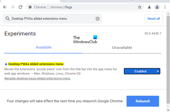 How to Remove Puzzle Icon from Chrome PWA Title bar for Extension Button