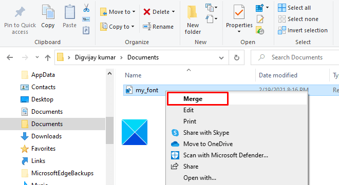 How to change default system font on Windows 10