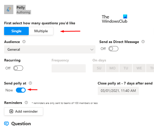 How to create Polls on Microsoft team