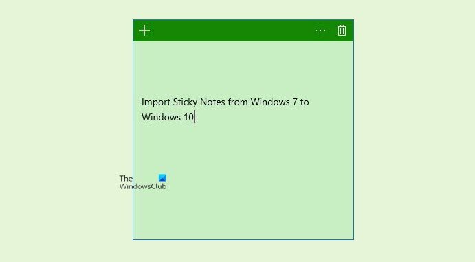 import Sticky Notes