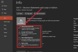 How to make PowerPoint Read-only and uneditable