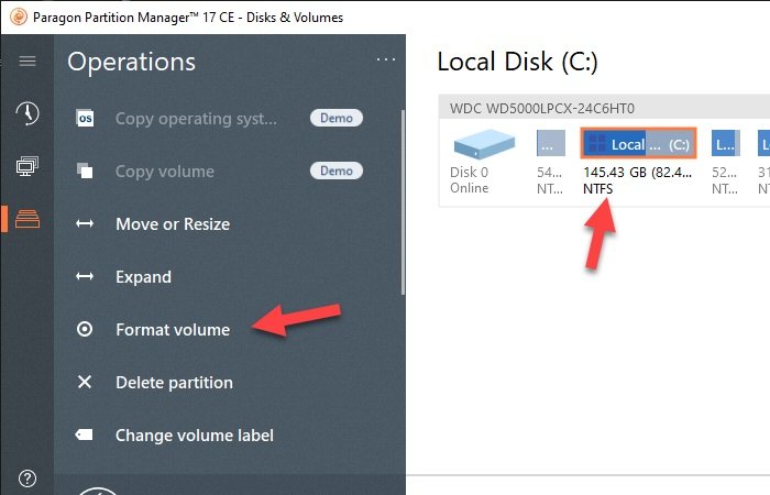 Paragon Partition Manager Free Edition