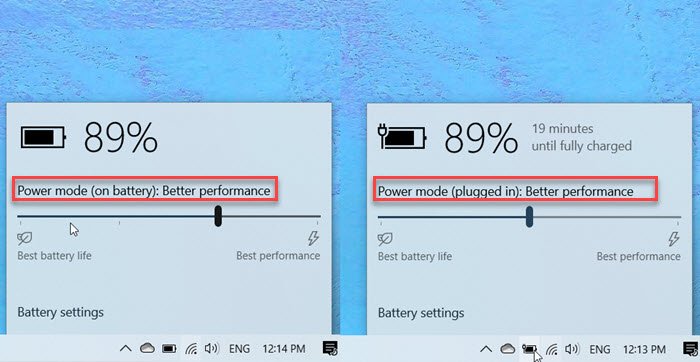 Power Modes in Battery Windows