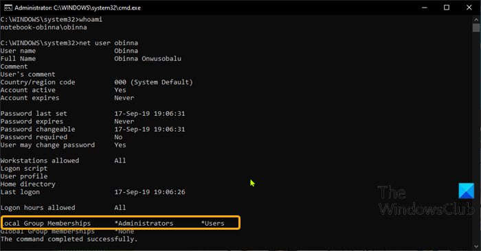 Reset Local Account password via Command Prompt or PowerShell