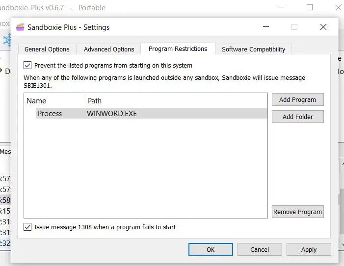 Restrict Programs Sandboxie Plus Review