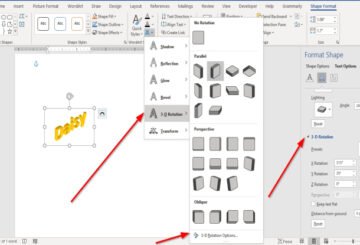 How to add Text Effects to WordArt in Office apps