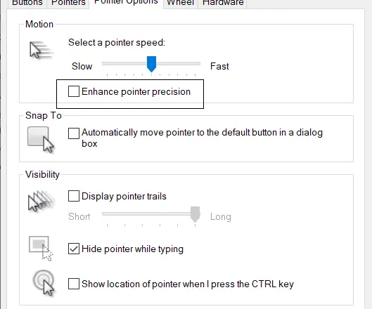 How to disable Mouse Acceleration