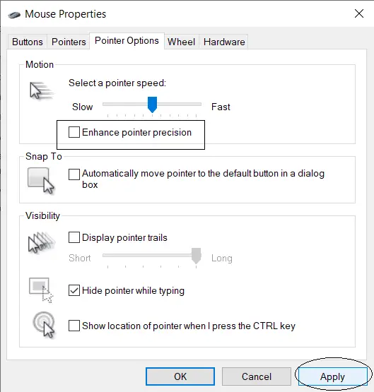 How to disable Mouse Acceleration