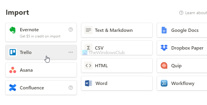 How to import Trello tasks, boards, and workspaces into Notion