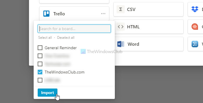 How to import Trello tasks, boards, and workspaces into Notion