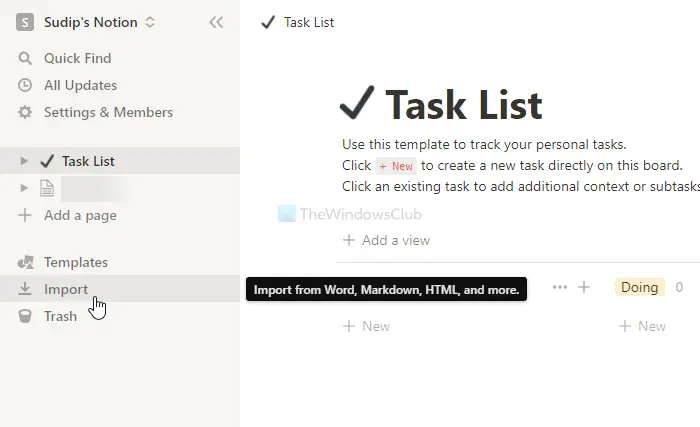 How to import Trello tasks, boards, and workspaces into Notion