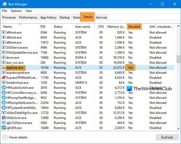 open File Explorer as admin in elevated mode