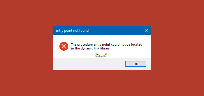 procedure entry point could not be located in the dynamic link library