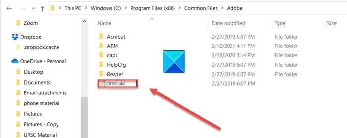 Rename Adobe Folder