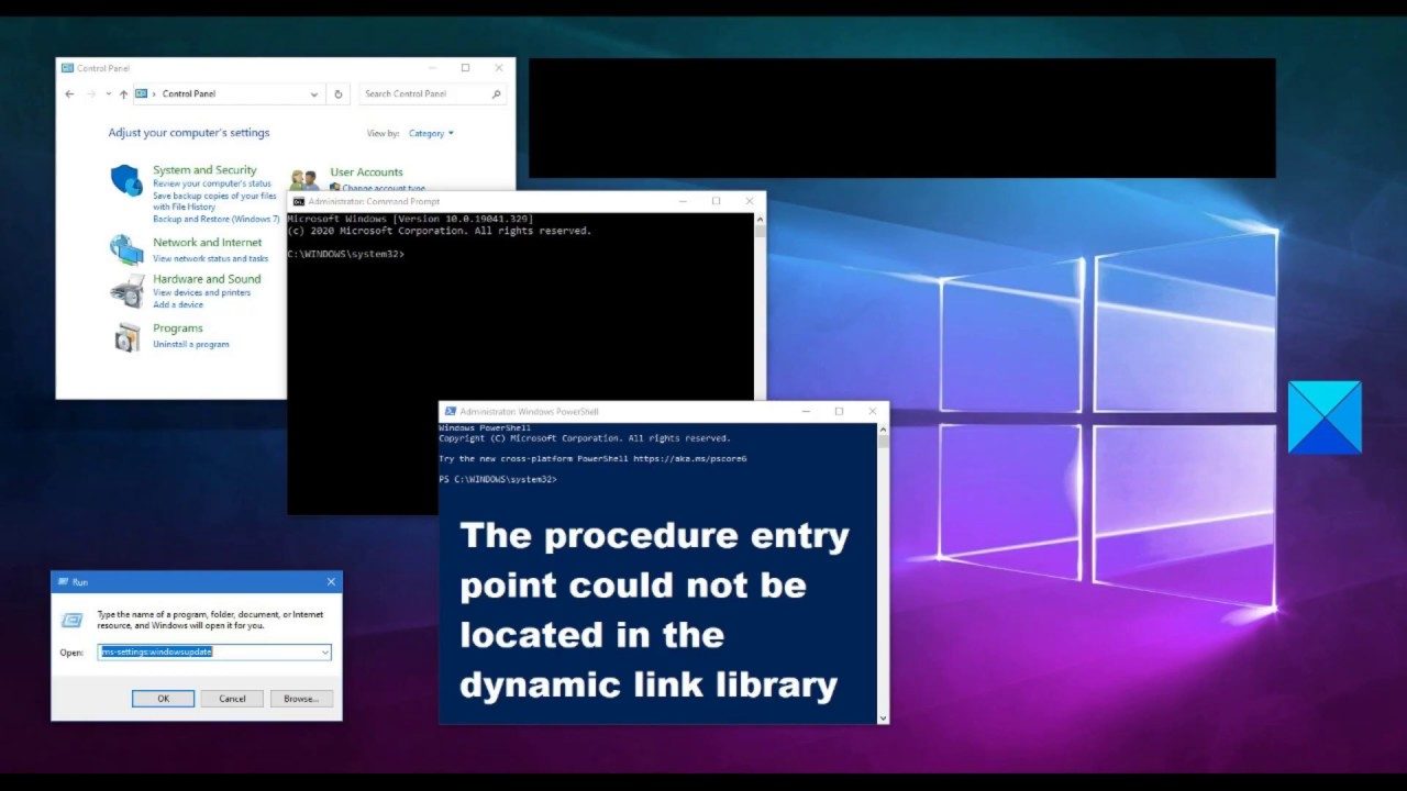 The procedure entry point could not be located in the dynamic link library