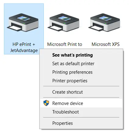 How to remove a Printer in Windows 10