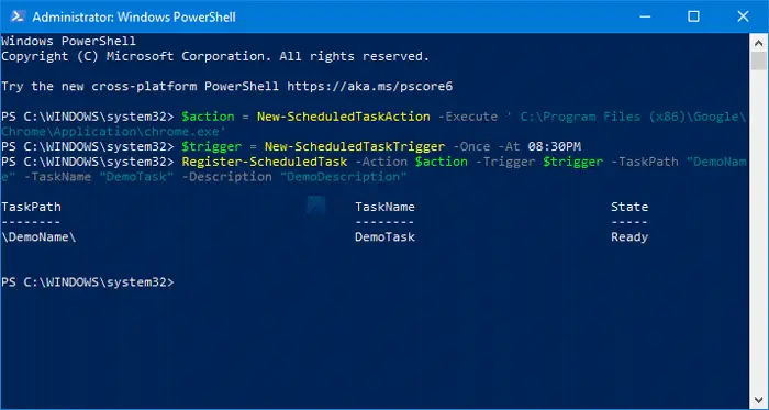 How to Delete or Create a Scheduled Task PowerShell Windows