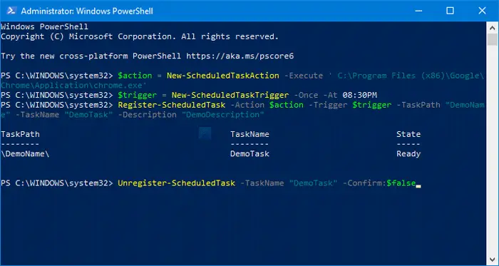 How to use PowerShell to create a scheduled task on Windows 10