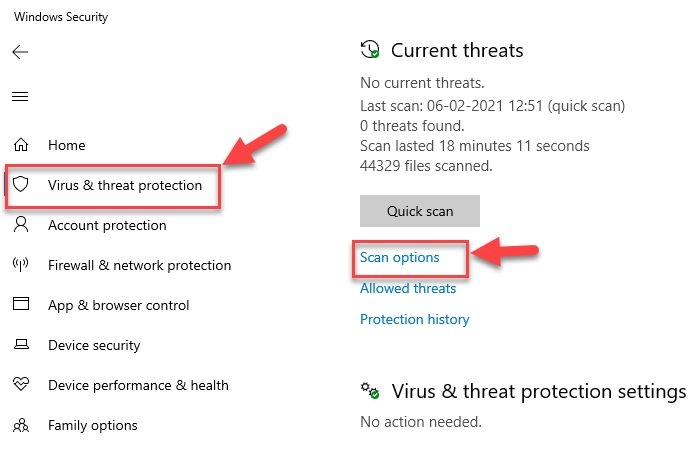 Virus And Threat Protection