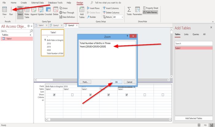 Create Calculated Fields in Access