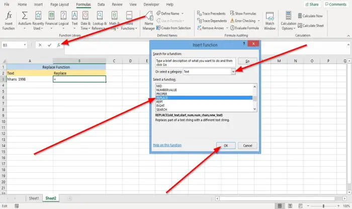 Substitute and Replace Functions in Excel