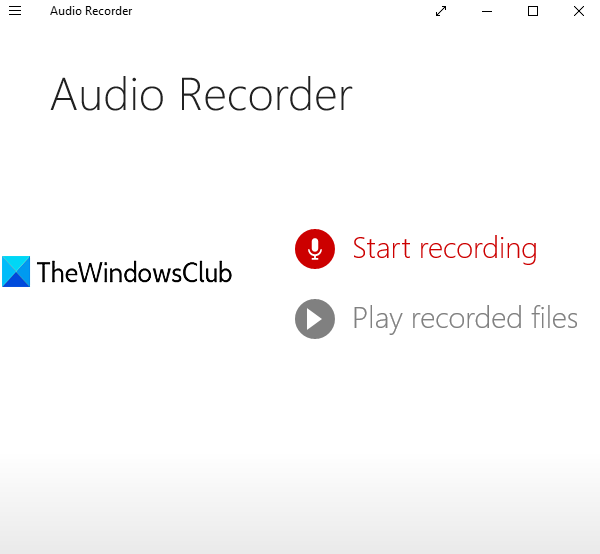 Audio Recorder app