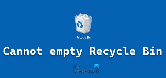 Cannot empty Recycle Bin?