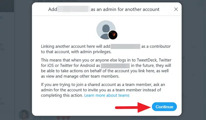 Multiple Accounts TweetDeck Warning